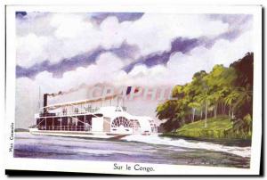 CPA Fantaisie Illustrateur Haffner Bateau Sur le Congo