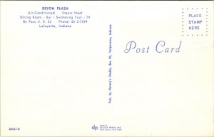 Postcard Swimming Pool at Devon Plaza U.S. 52 in Lafayette, Indiana