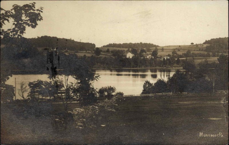 Montrose PA Lake Mt. Rose c1910 Real Photo Postcard