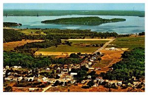 Postcard AERIAL VIEW SCENE Manitoulin Island Ontario ON AT4399