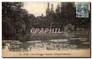 Old Postcard Paris Bois de Boulogne L & # 39etang of lilies