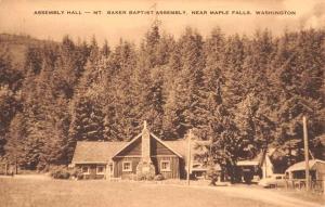 Maple Falls Washington Mt Baker Baptist Assembly Hall Antique Postcard K86389