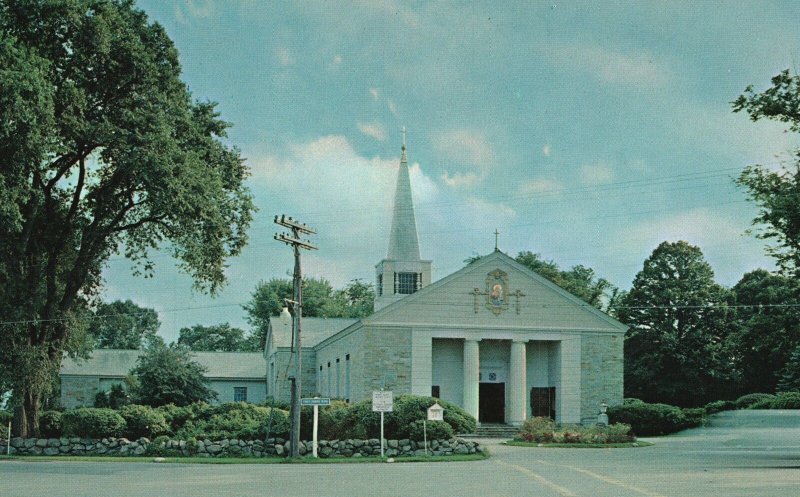 Vintage Postcard 1930's St. Mary's Nativity Roman Catholic Church Massachusetts