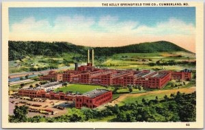 The Kelly Springfield Tire Company Cumberland Maryland MD Aerial View Postcard