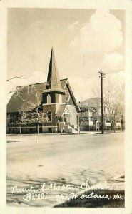 Billings Montana Trinity Lutheran Church 1944 RPPC Photo Postcard 20-3799