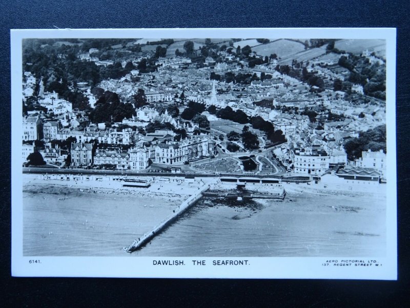 Devon Aerial View DAWLISH The Seafront - Old RP Postcard by Aero Pictorial Ltd