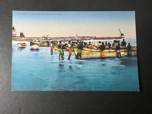 Mint British Gold Coast Postcard Produce in Boat for Shipment Accra