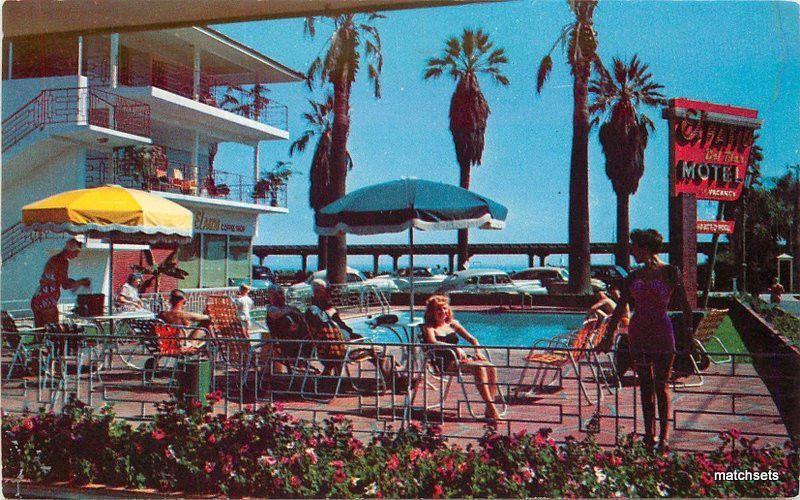 1950s El Patio Del Mar Motel Pool Santa Barbara California Colorpicture 6632 