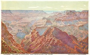 Vintage Postcard 1920's Afternoon View Watch Tower Grand Canyon Nat'l Park AZ