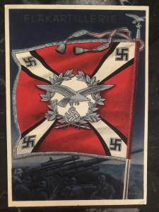 Mint Germany Patriotic Postcard Flakartillerie Wehrmacht