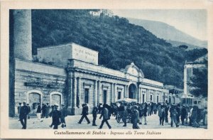 Naples Italy Castellammare di Stabia Ingresso alle Terme Stabiane Postcard H8