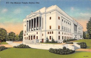 DAYTON, OH  Ohio        MASONIC TEMPLE        c1940's Curteich Linen Postcard