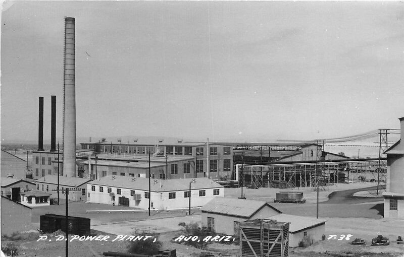 Arizona Ajo P.D. Power Plant T-38 Cook 1940s RPPC Photo Postcard 22-2949