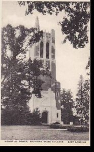 Michigan East Lansing Memorial Tower Michigan State College Albertype