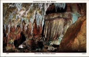 USA Carlsbad Cavern New Mexico Entrance King's Palace Linen Postcard C002