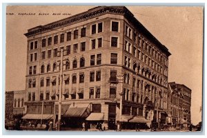 Boise Idaho ID Postcard Overland Block Building Exterior Roadside c1910's People