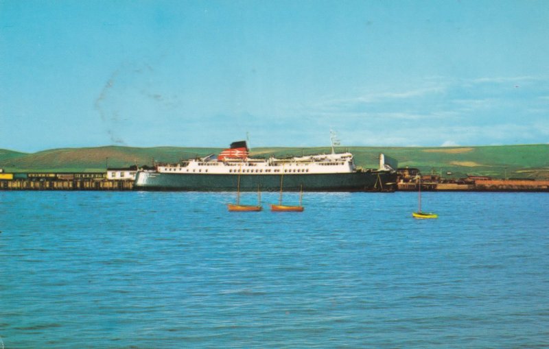 MV Aisla Princess Sealink Ship 1970s Postcard