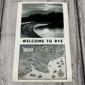 Vintage Welcome to Rye Pamphlet Sussex NY Durrant House Embossed w Map