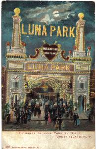 Postcard Coney Island NY Luna Park Undivided Back 1900s Era