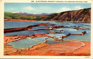 Yellowstone National Park Blue Springs Mammoth Terraces Curteich