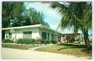 1950-60's SNOW-BIRD EFFIENCIES APARTMENTS POMPANO BEACH FLORIDA POSTCARD