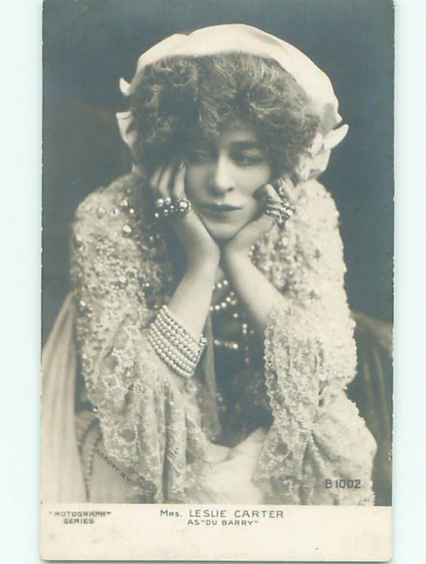 rppc Pre-1907 Leslie Carter - Movie History AMERICAN SILENT FILM ACTRESS AC8032