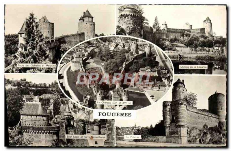 Modern Postcard Fougeres Goblins Tours L & # 39etang of La Couarde poterne