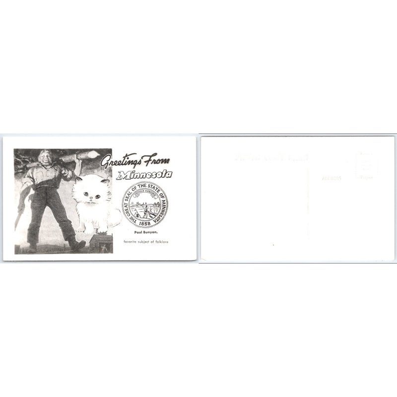 Postcard Greetings from Minnesota Paul Bunyan Folklore