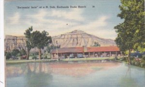 North Dakota Swimming Hole At A Badlands Dude Ranch 1946