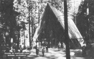 Chapel Hartland Camp Badger, CA Christian Summer Camp Tulare County 40s Postcard