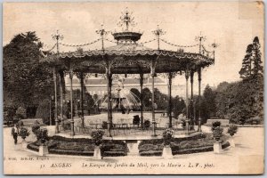 1919 Angers Le Kiosque Du Jardin Du Mail Vers La Maire France Posted Postcard