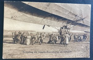 Mint Germany Real Picture Postcard Zeppelin Mannschaften Airship Landing