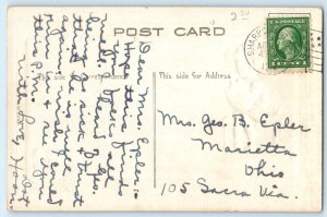 c1910's Easter Greeting Child Hatched Egg Chicks Embossed Marietta OH Postcard