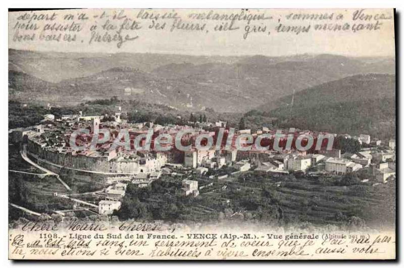 Postcard Old Vence Gnrale view