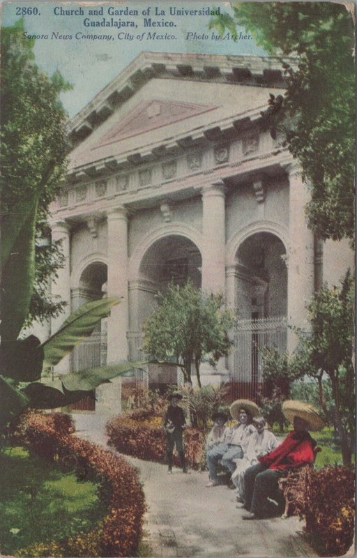 Postcard Church + Garden La Universidad Guadalajara Mexico