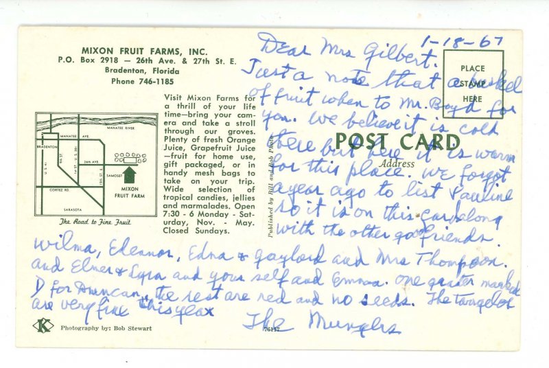 FL - Bradenton. Mixon Fruit Farms ca 1959