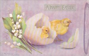 Happy Easter Broken Egg With Young Chicks 1908 Tucks