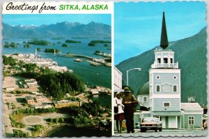 Greetings From Sitka Alaska AK Baronof Island Saint Michael Cathedral Postcard