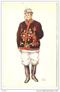 Croatian National Wear: Peasant From Brod o/Save, Croatia, 1900-1910s