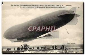 Old Postcard The military airship balloon homeland Lebaudy built by the plans...