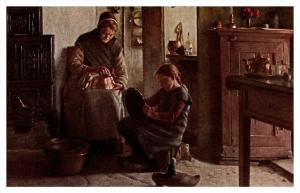 Netherlands  Women cleaning copper pans