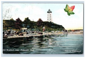 Vintage Old Windmill Near Prescott Ont Canadian Postcard F32E