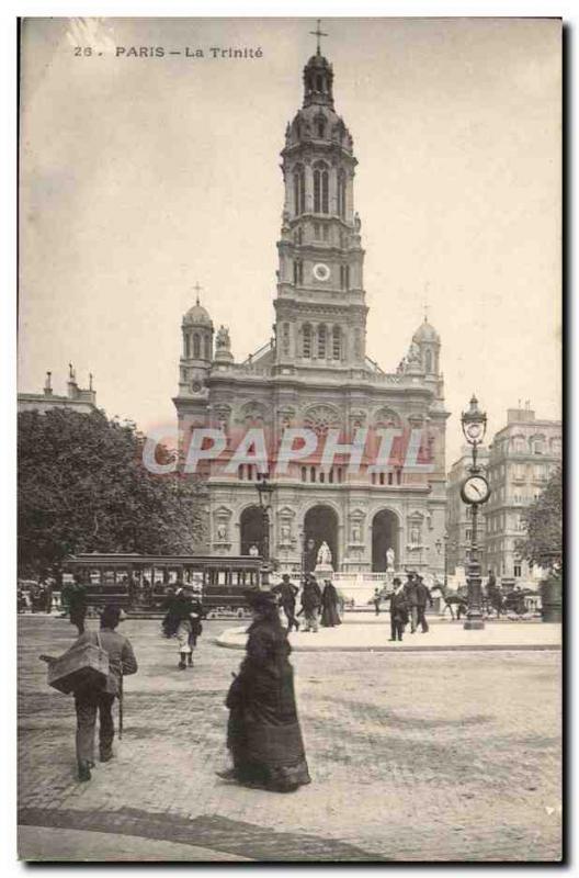 Paris Old Postcard La Trinite