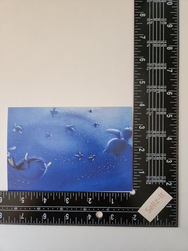 Finding Nemo Underwater Turtle Swim Concept Art Ralph Eggleston Pixar Postcard