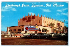 1964 Jai Alai Stadium Greetings from Tijuana Old Mexico Posted Vintage Postcard