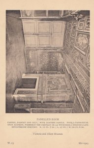 Alencon French Farm Panelled Room Leather London Museum Exhibit Old Postcard