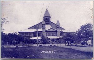 Ocean Grove NJ-New Jersey, 1905 Auditorium Wooden Theatre Victorian Era Postcard