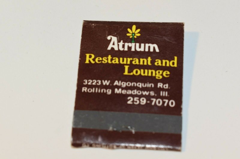 Atrium Restaurant and Lounge Rolling Meadows Illinois 20 Strike Matchbook