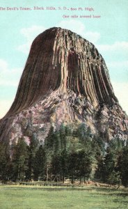 Vintage Postcard The Devil's Tower 1 Mi Around Base Black Hills South Dakota WBP