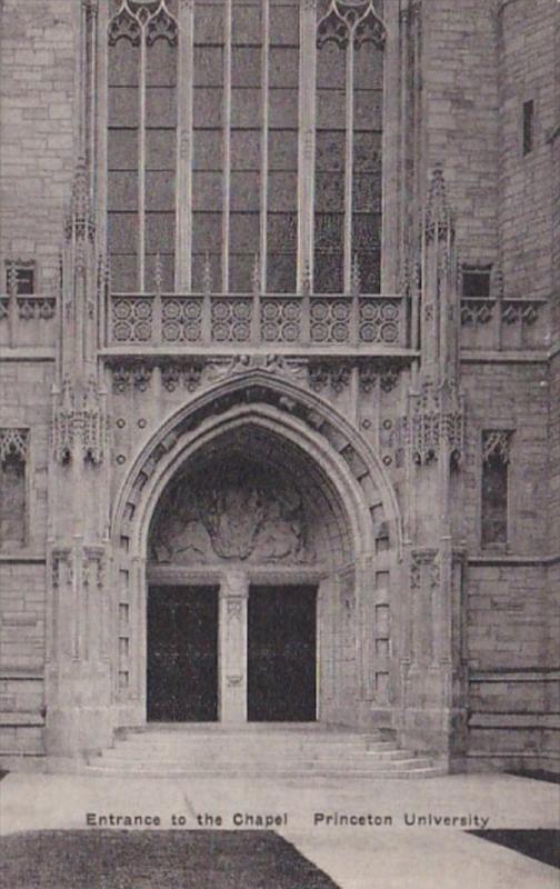 New Jersey Princeton Entrance To The Chapel Princeton University Albertype